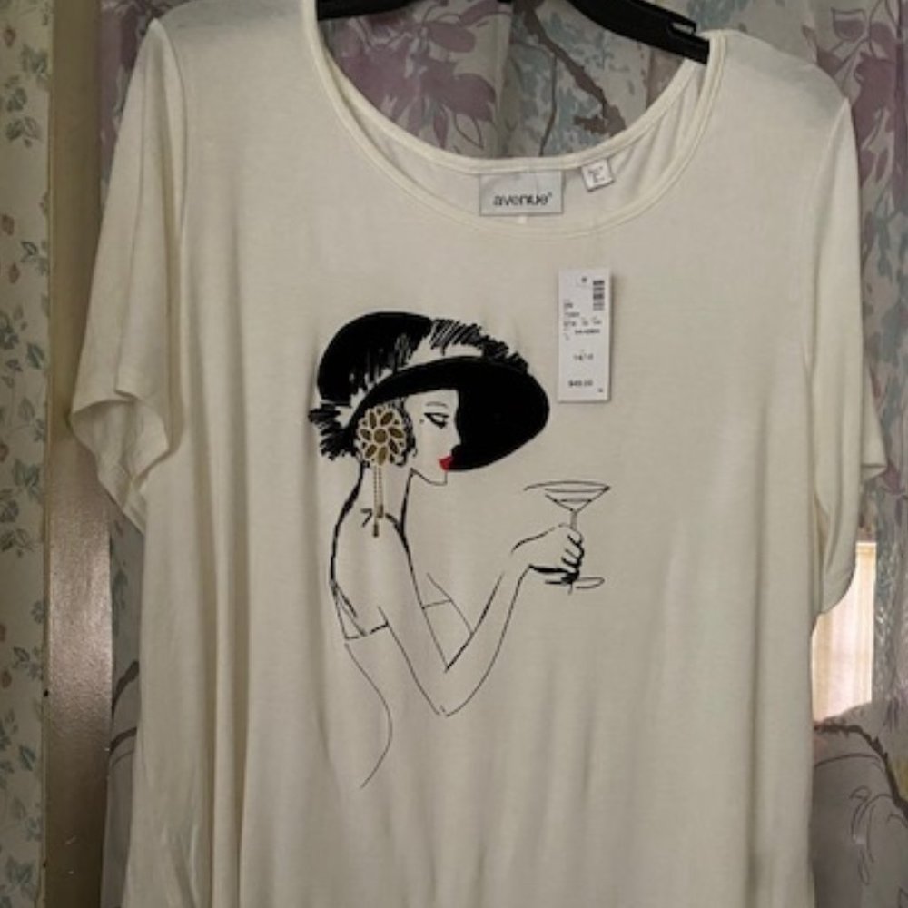 Avenue Tunic Velvet Silhouette Martini Lady 14/16